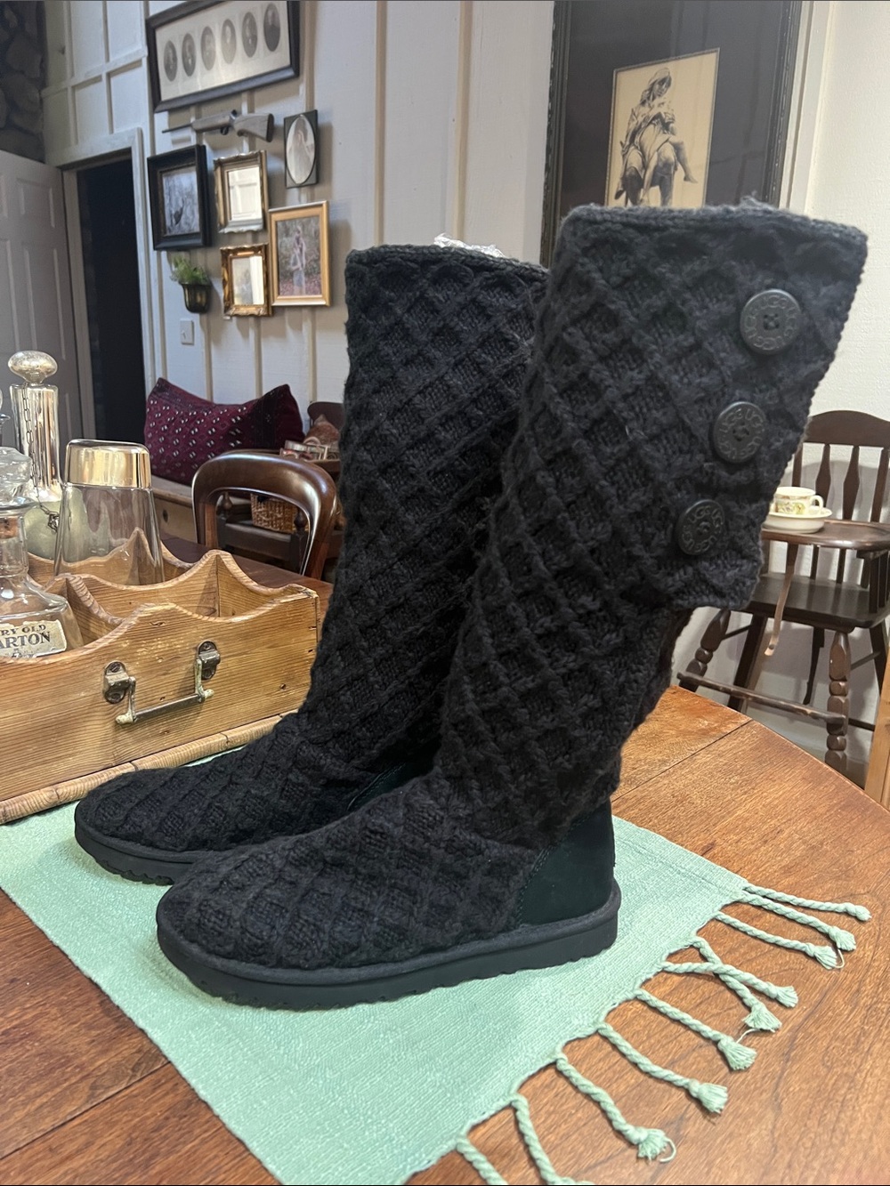 UGG Cardy Lattice Knit Boots